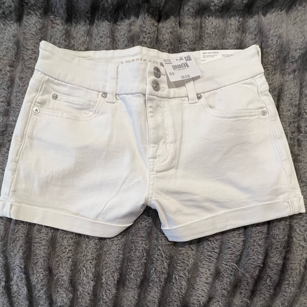 American Eagle Outfitters White Jean Shorts Classic Style